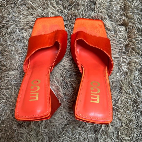 Orange Ego stylish triangle block heels - Picture 2 of 4